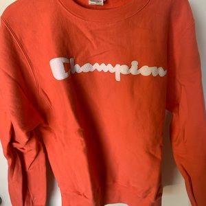 Champion orange crewneck